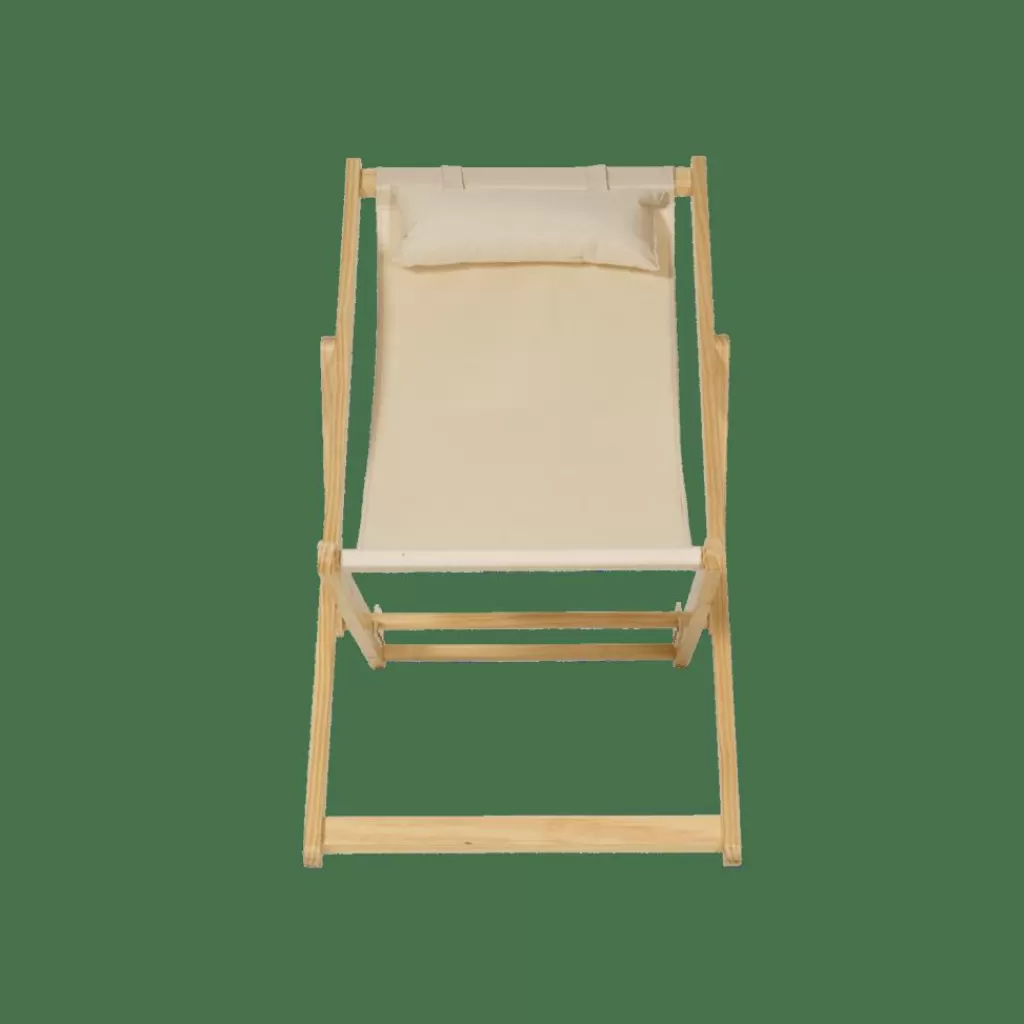 CASA IBIZA Lettino Bianco Antico- Sedie Da Spiaggia