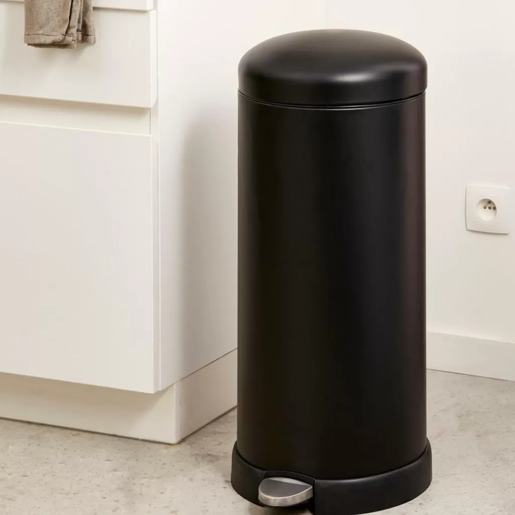 CASA INDUSTRIA Pattumiera A Pedale 27 L Nero- Cestini Spazzatura