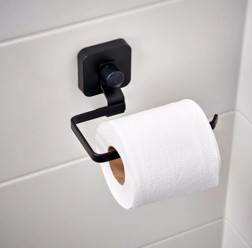 CASA INDUSTRIA Portarotoli Di Carta Igienica Nero- Accessori Per Il Wc