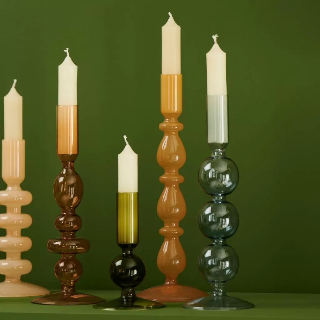 CASA ISA Candeliere Opale Marrone Marrone- Candelieri