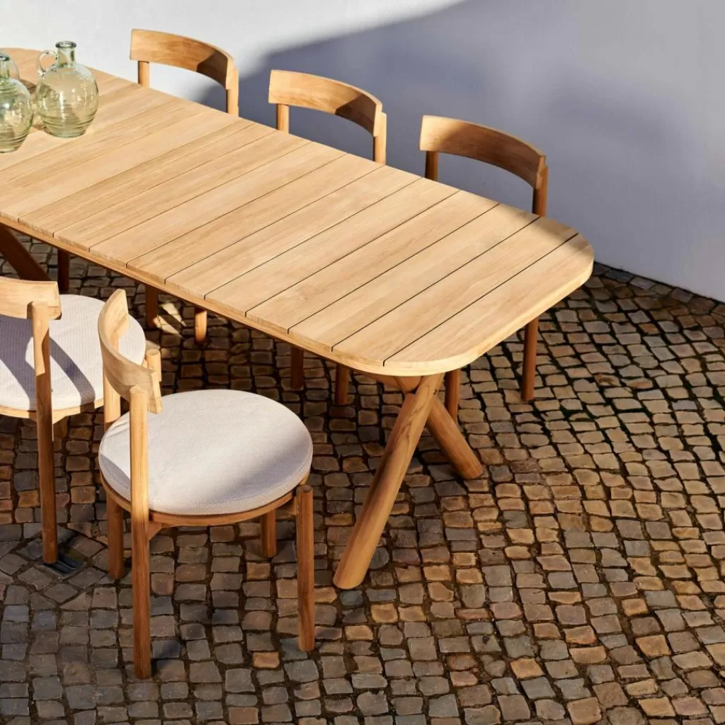 CASA JULES Set Da Giardino Con Cuscini Per Sedie Beige- Set Da Giardino | Tavoli Da Giardino