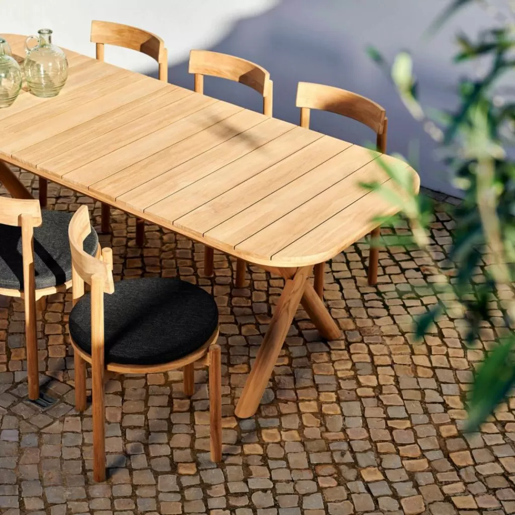 CASA JULES Set Da Giardino Con Cuscini Per Sedie Nero- Tavoli Da Giardino | Set Da Giardino