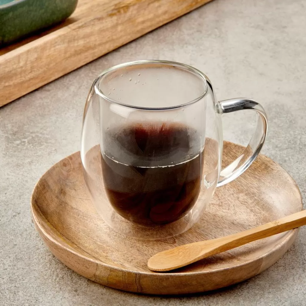 CASA LAGOM Mug A Doppia Parete 30 CL Trasparente- Utensili Da Tè | Bicchieri Da Caffè