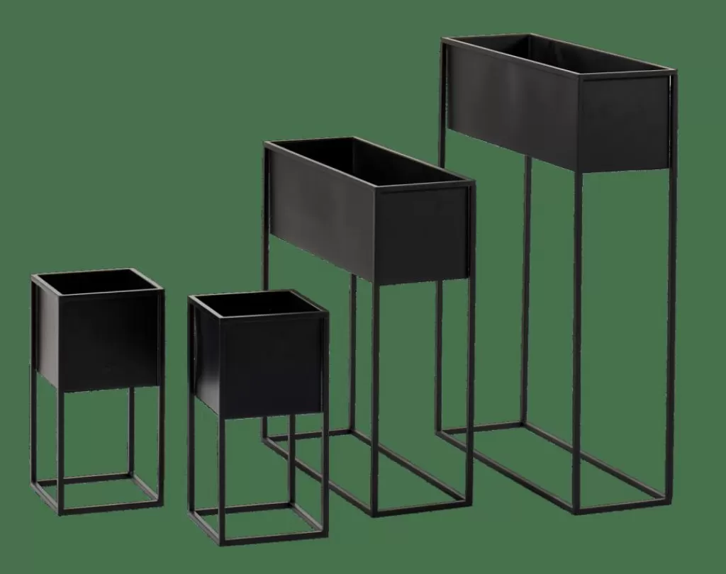 CASA LARGO Vaso Per Piante Nero- Supporti Per Piante