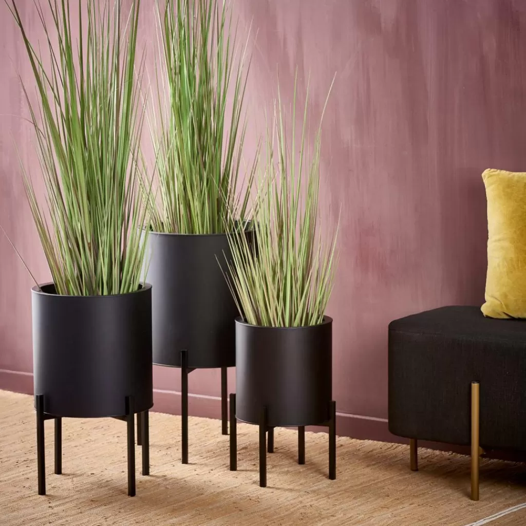 CASA LOUNGE Vaso Da Giardino Nero- Vasi Di Fiori | Supporti Per Piante