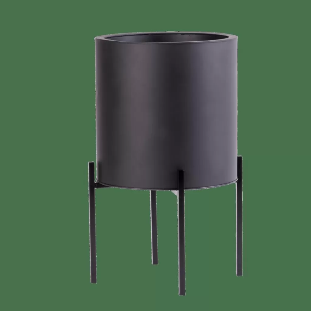 CASA LOUNGE Vaso Da Giardino Nero- Vasi Di Fiori | Supporti Per Piante