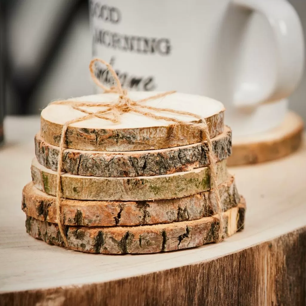CASA MADERA Sottobicchieri Set Di 6 Naturale- Accessori Per Cocktail