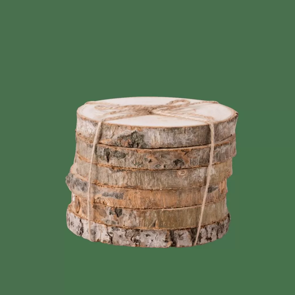 CASA MADERA Sottobicchieri Set Di 6 Naturale- Accessori Per Cocktail