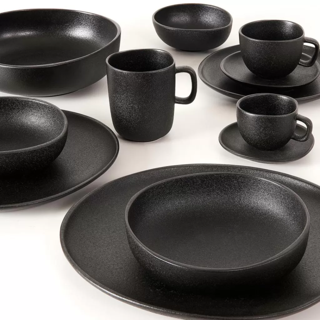CASA MAGMA Tazza & Piattino Espresso 11 CL Nero- Tazze