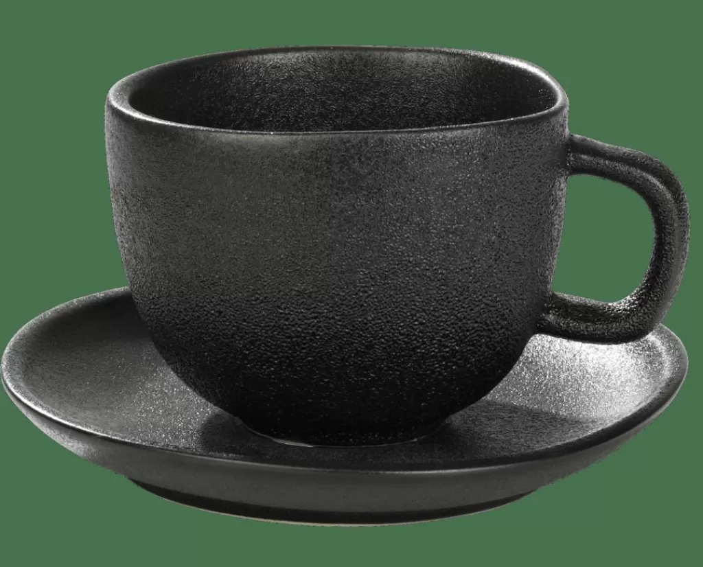 CASA MAGMA Tazza & Piattino Espresso 11 CL Nero- Tazze