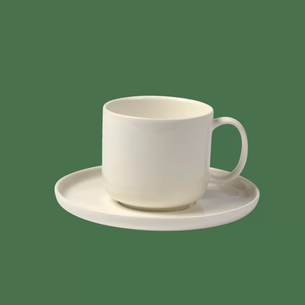 CASA MOON Tazza E Piattino 20 CL Bianco- Tazze