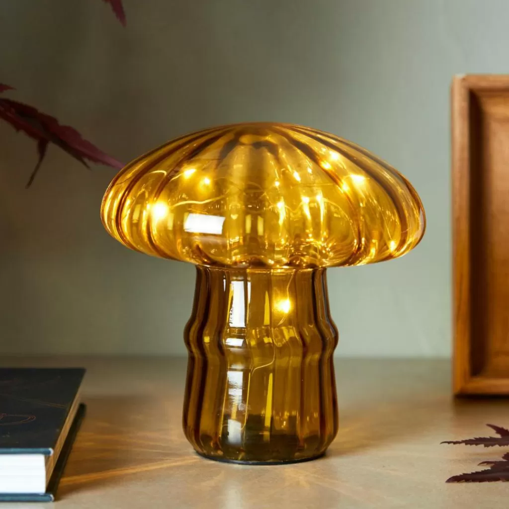 CASA MUSHRO Lampada Decorativa Giallo- Autunno | Lampade Da Tavolo