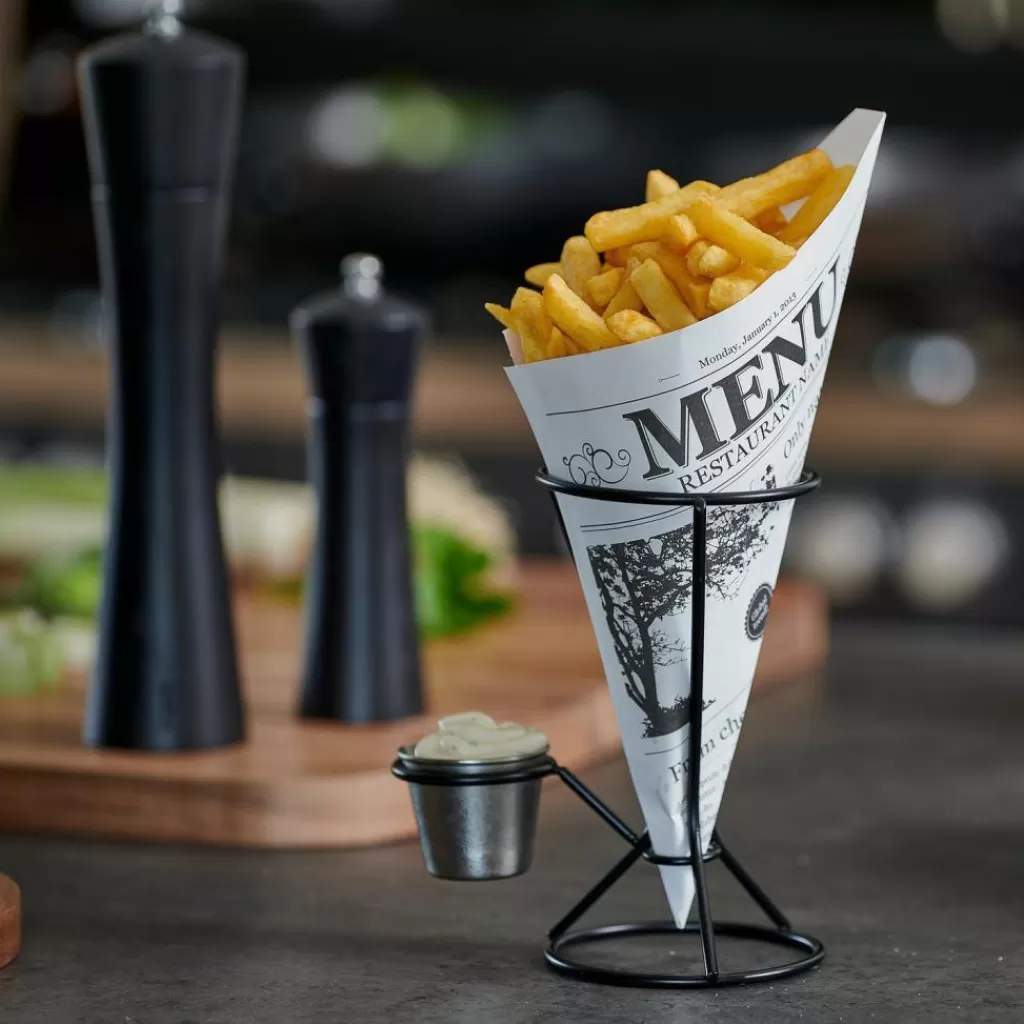 CASA NJAM Cartocci Set Di 10 Pezzi Nero, Bianco- Aperitivo E Tapas