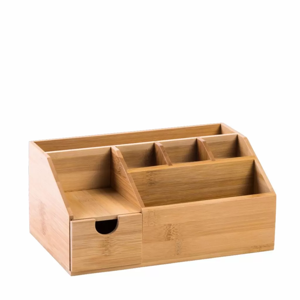 CASA ORGANOO Contenitore Per Cotton Fioc Trasparente, Naturale- Accessori Da Lavandino