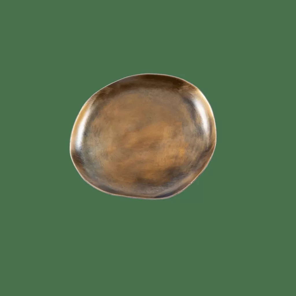 CASA OVALS Piatto Da Portata Dorato- Ciotole Decorativi