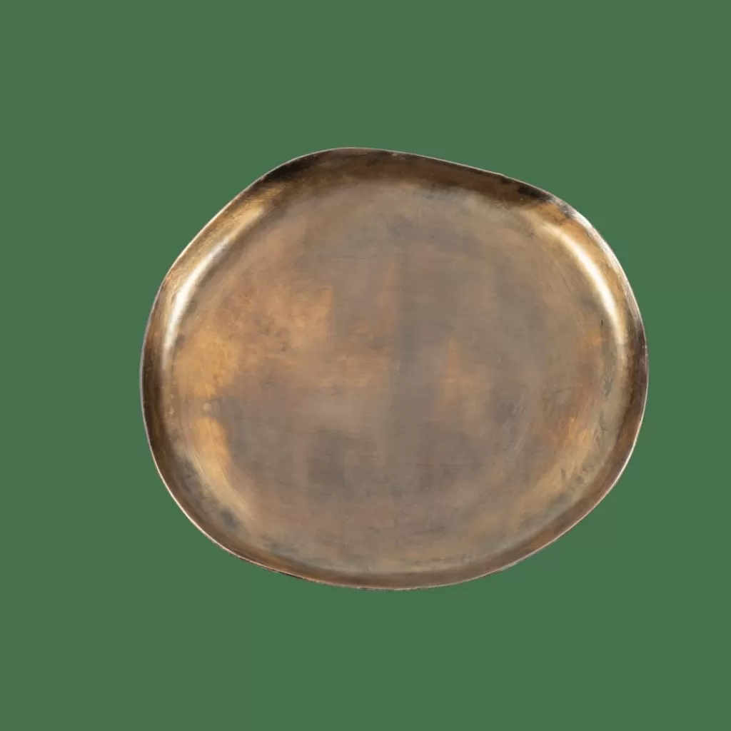 CASA OVALS Piatto Da Portata Dorato- Ciotole Decorativi