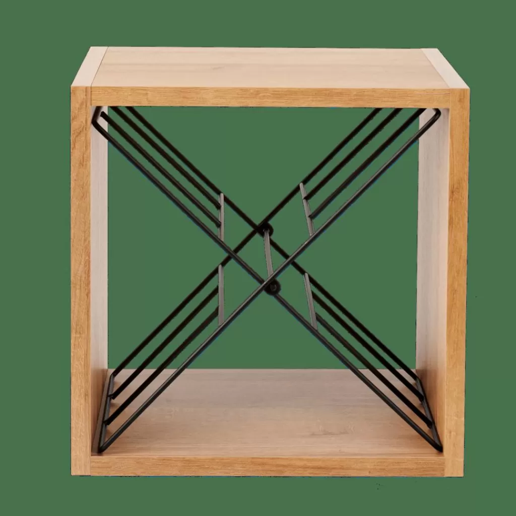 CASA OXO Scaffale Portabott Nero, Naturale, Multicolore- Accessori Per Vino
