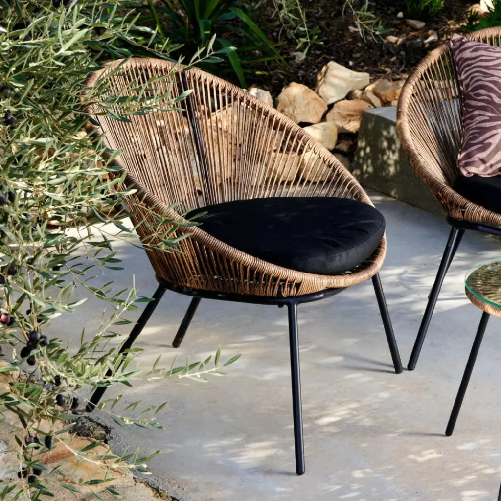 CASA PAPAYO Sedia Lounge Con Cuscino Naturale- Sedie Lounge