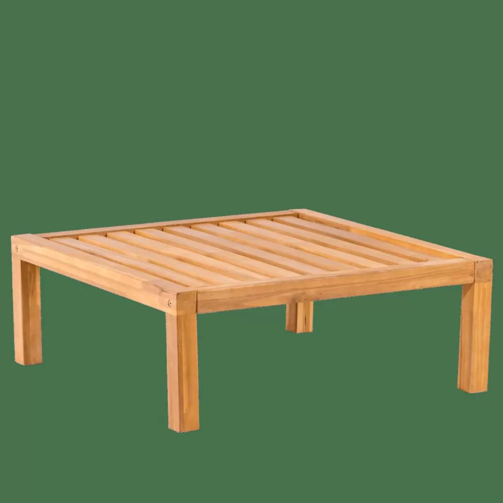 CASA PAULETTE Tavolo & Pouf Lounge Naturale- Tavolini Da Giardino | Set Lounge