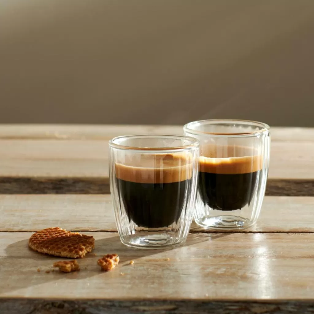 CASA PAUSA Bicchiere 2a Parete Set Di 2 12,5 CL Trasparente- Bicchieri Da Caffè | Bicchieri Da Tè