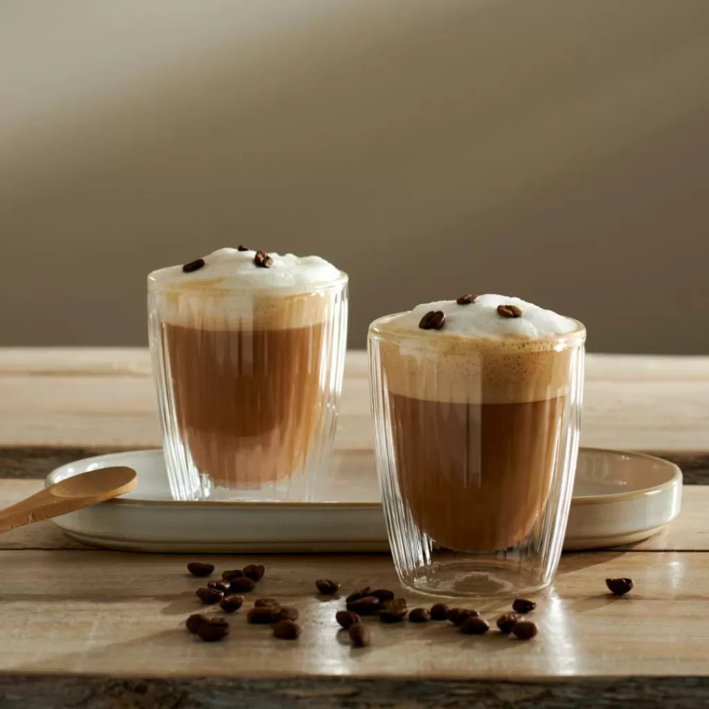 CASA PAUSA Bicchiere 2a Parete Set Di 2 25 CL Trasparente- Bicchieri Da Caffè | Bicchieri Da Tè