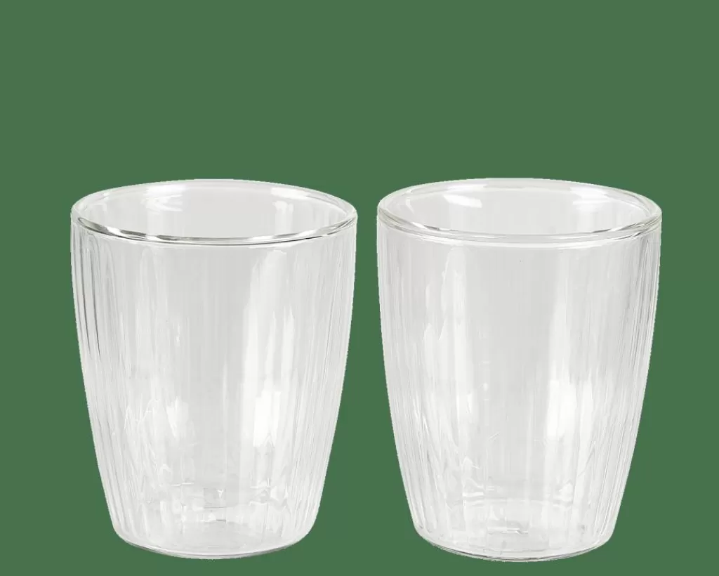 CASA PAUSA Bicchiere 2a Parete Set Di 2 25 CL Trasparente- Bicchieri Da Caffè | Bicchieri Da Tè