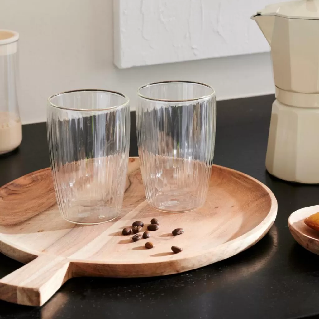 CASA PAUSA Bicchiere 2a Parete Set Di 2 35 CL Trasparente- Bicchieri Da Caffè | Bicchieri Da Tè