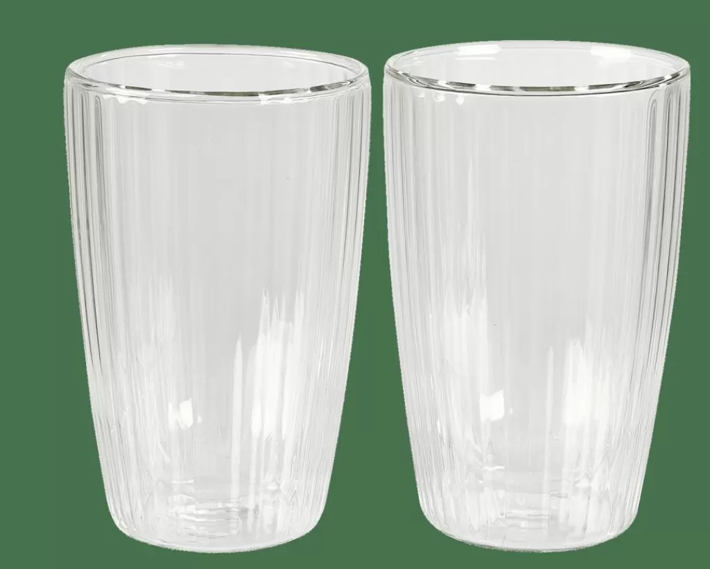CASA PAUSA Bicchiere 2a Parete Set Di 2 45 CL Trasparente- Bicchieri Da Caffè | Bicchieri Da Tè