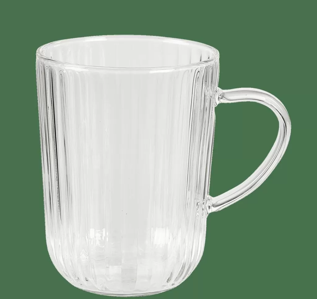 CASA PAUSA Bicchiere Tè, Manico 45 CL Trasparente- Bicchieri Da Caffè | Bicchieri Da Tè
