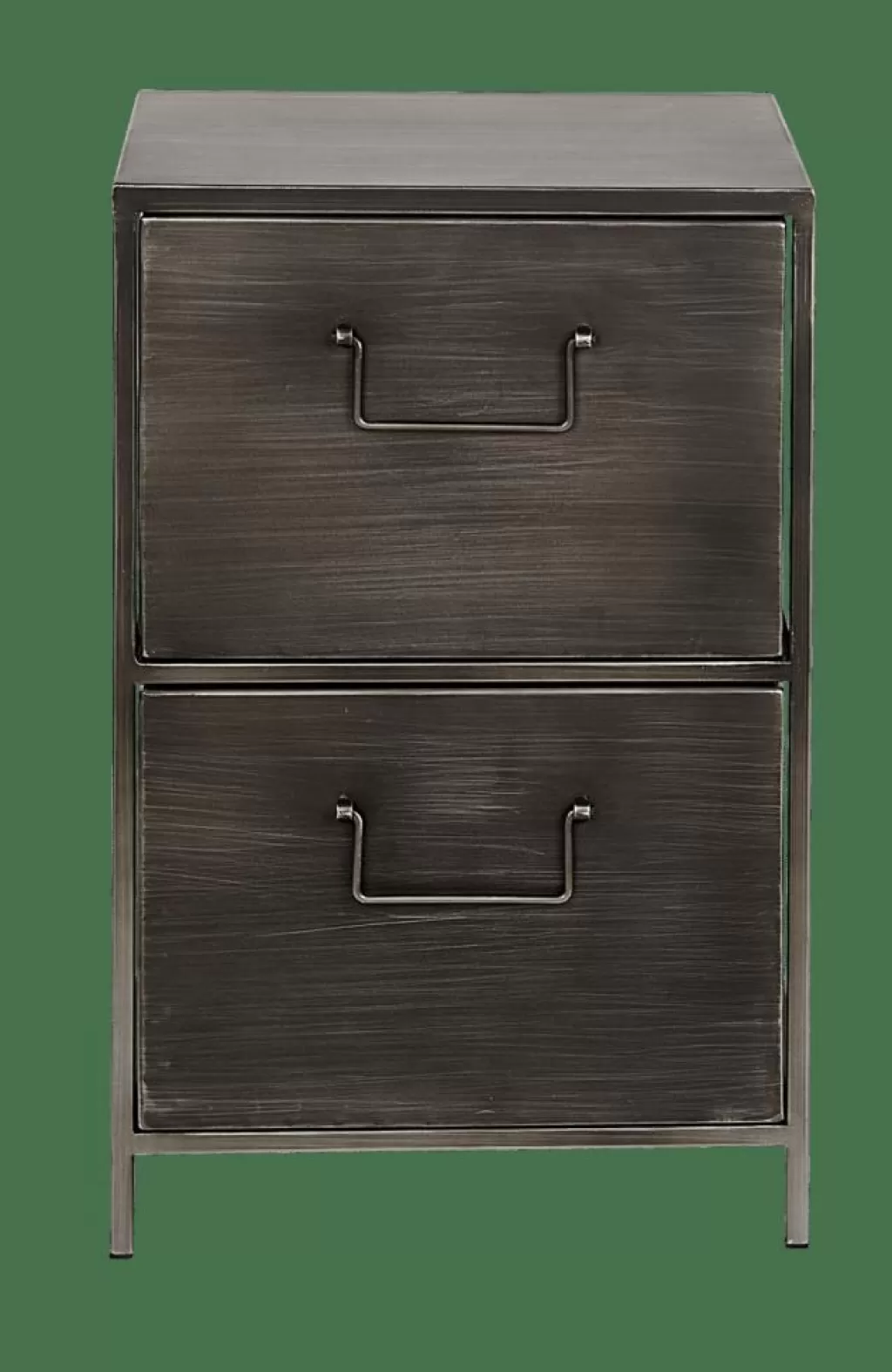 CASA PHARMA Cassettiera 2 Cassetti Nero- Cassettiere