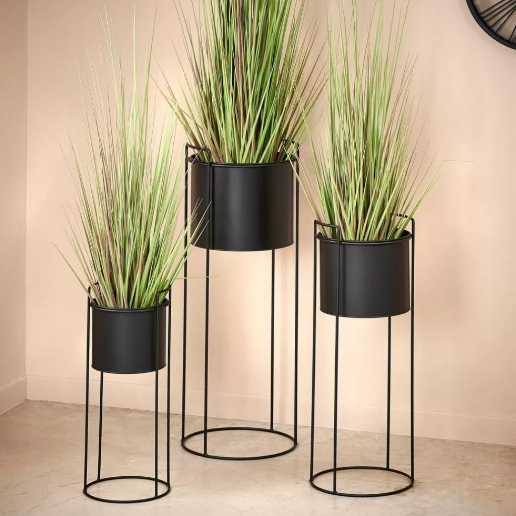 CASA PLUTO Vaso Per Piante Nero- Supporti Per Piante