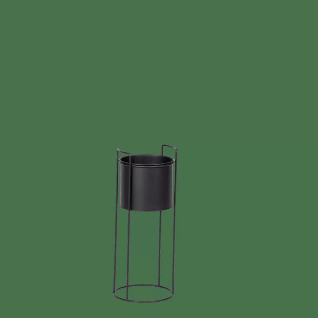 CASA PLUTO Vaso Per Piante Nero- Supporti Per Piante