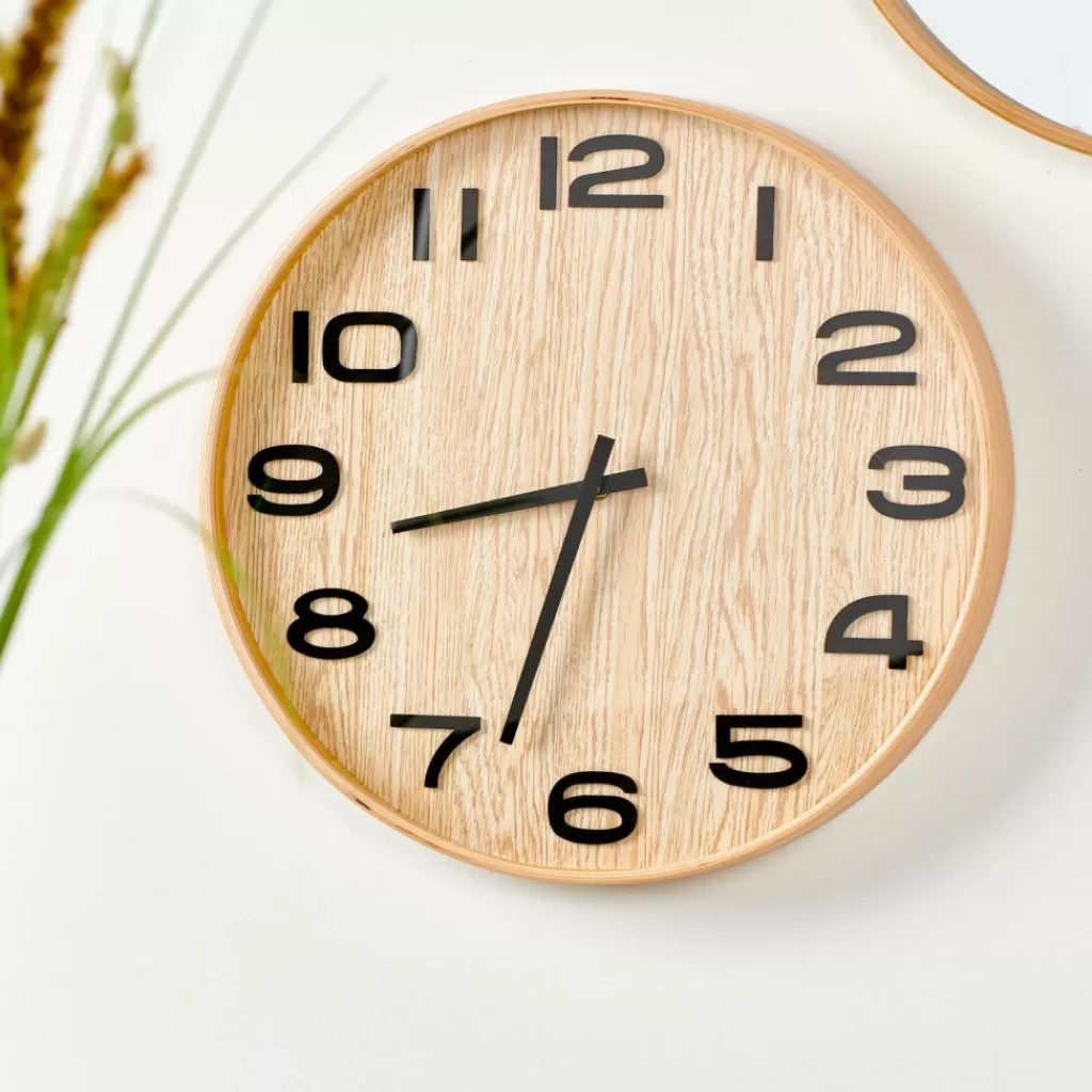 CASA PLYWOOD Orologio Da Parete Naturale- Orologi