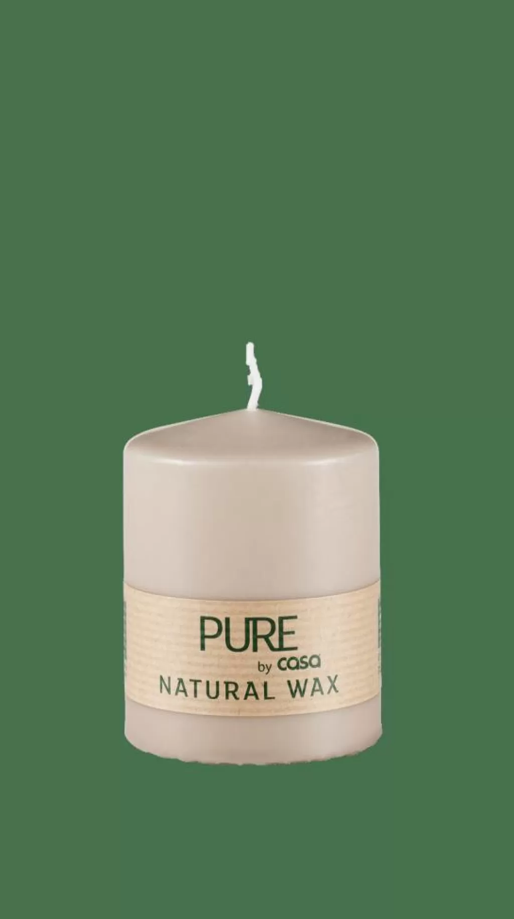 CASA PURE Candela Cilindrica Grigio- Candele
