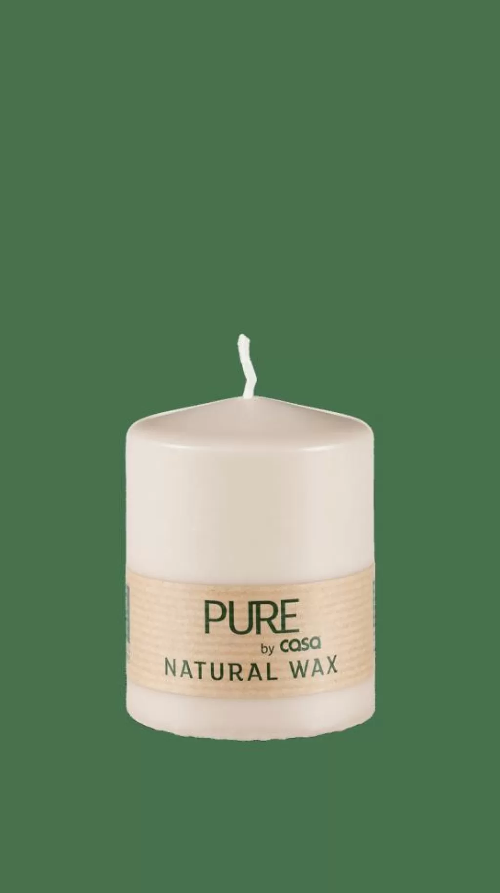 CASA PURE Candela Cilindrica Marrone Chiaro- Candele