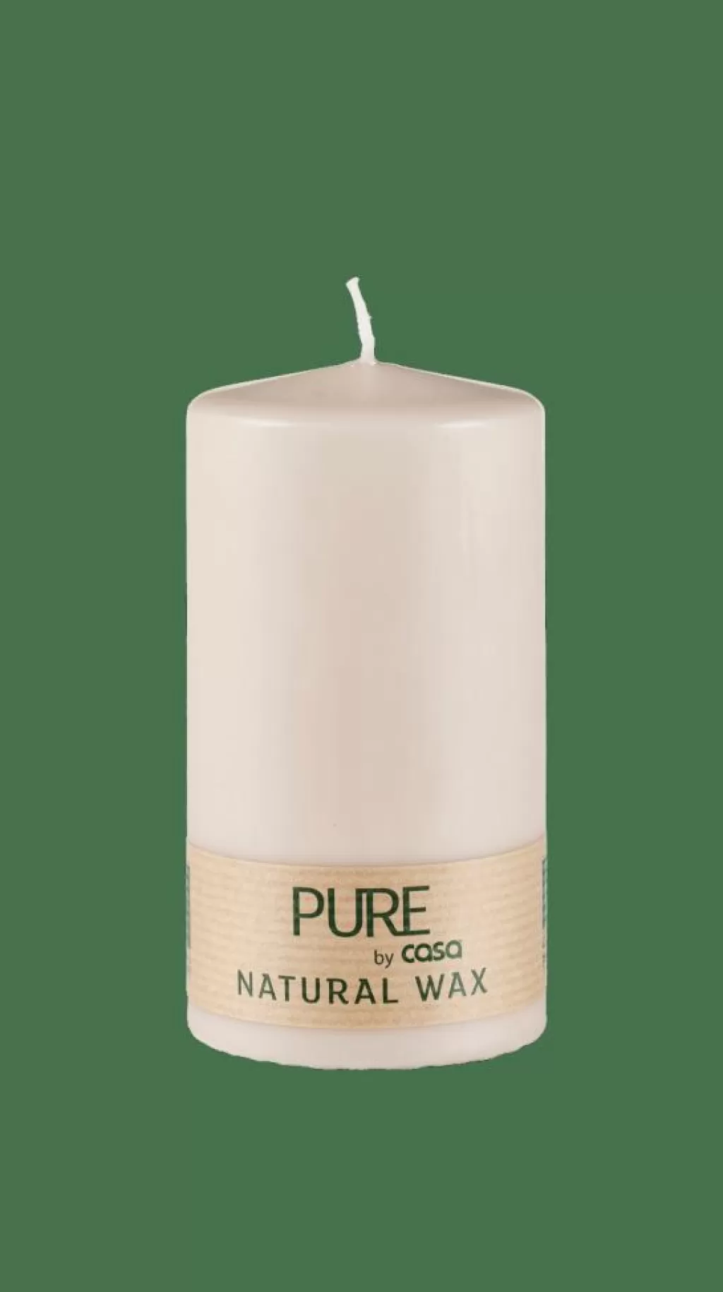 CASA PURE Candela Cilindrica Marrone Chiaro- Candele