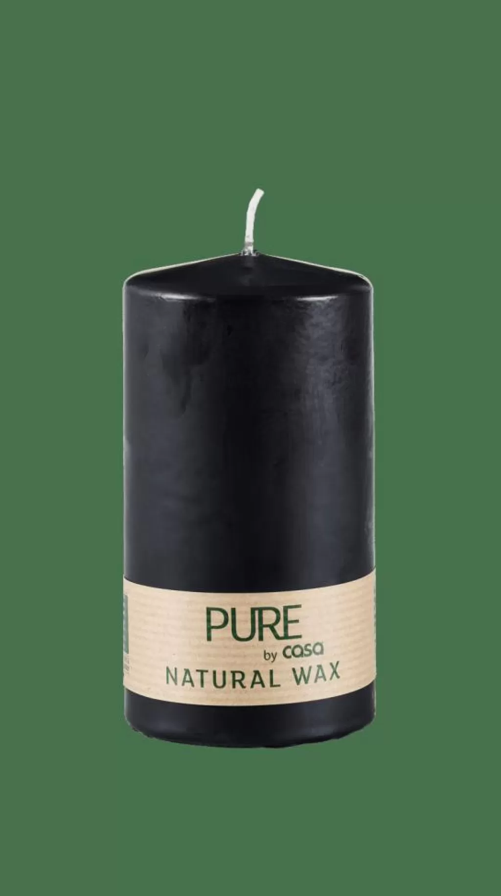 CASA PURE Candela Cilindrica Nero- Candele