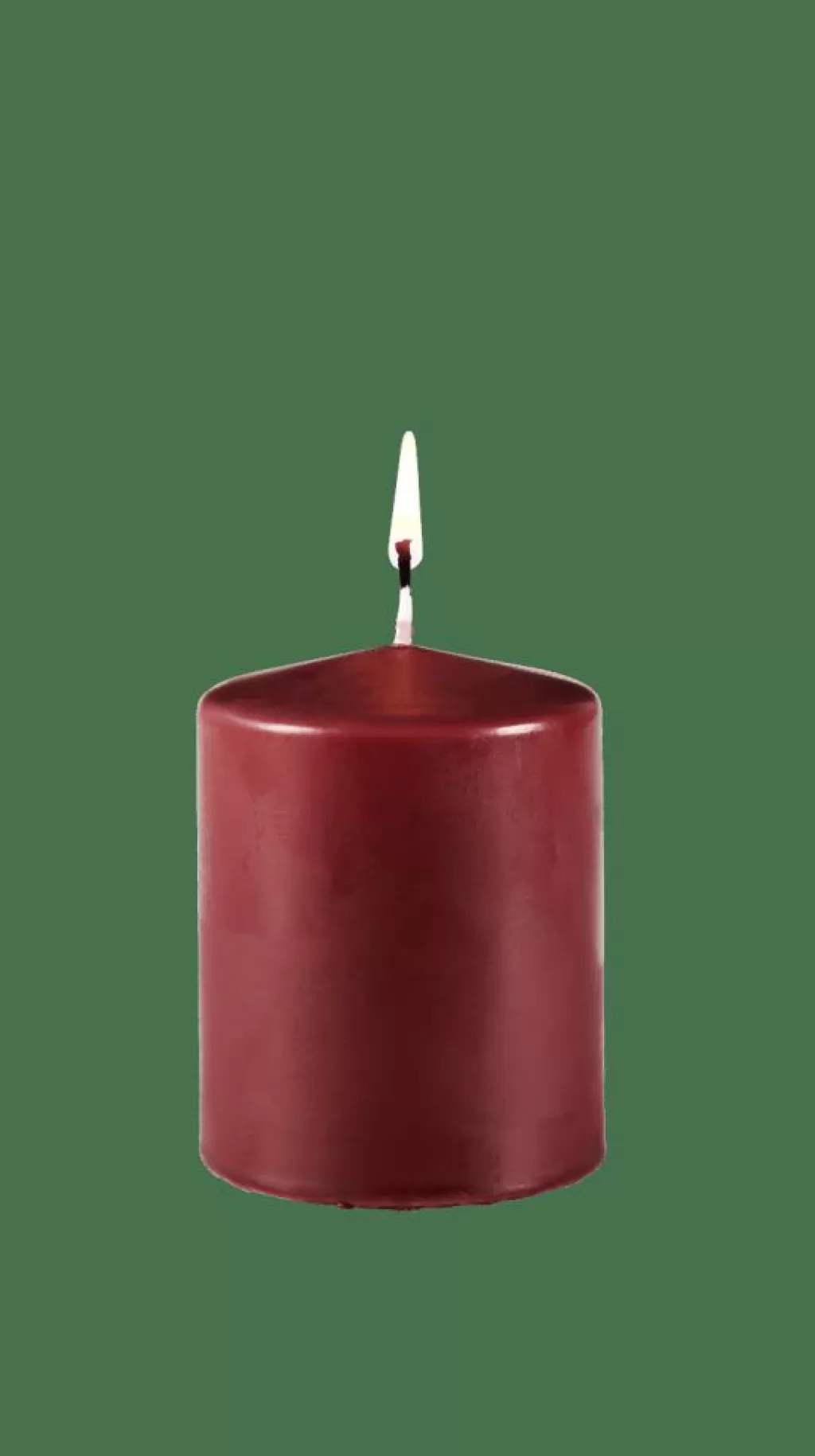 CASA PURE Candela Cilindrica Rosso Scuro- Candele