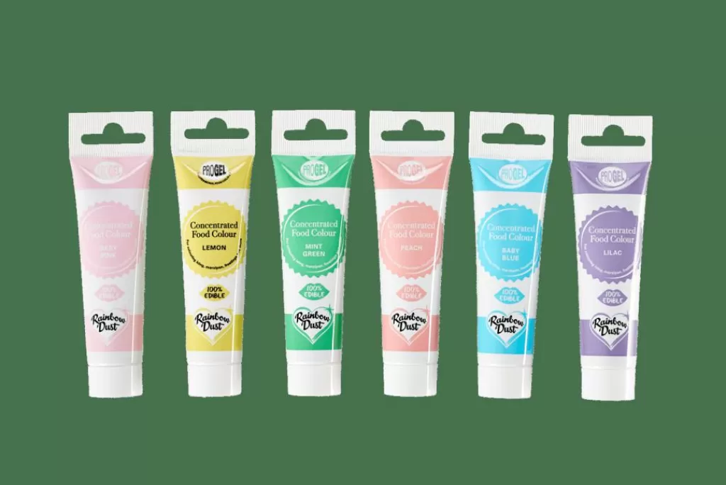 CASA RAINBOWDUST 6 Confezioni Pasta Zucchero Colori Pastello Vari Colori- Generi Alimentari