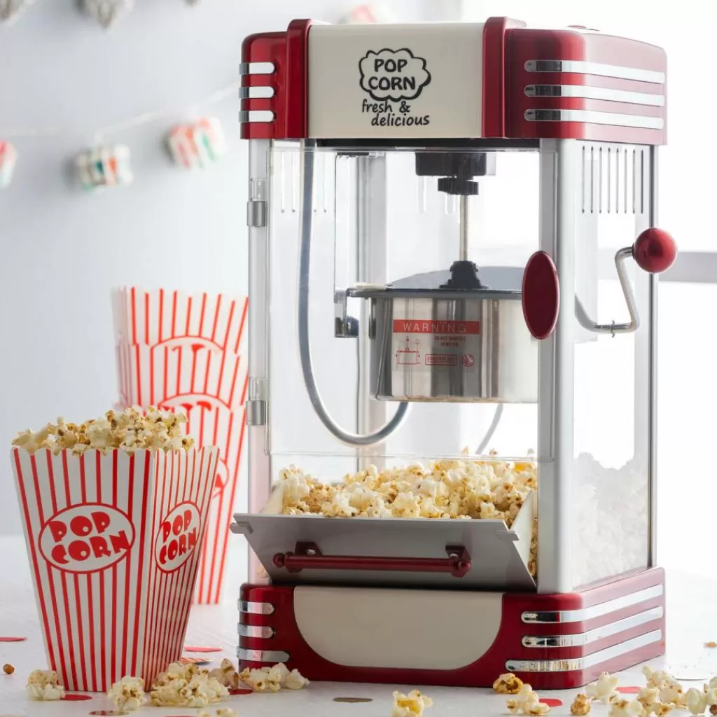 CASA RETRO FUN Macchina Per Popcorn XL Rosso- Elettrodomestici