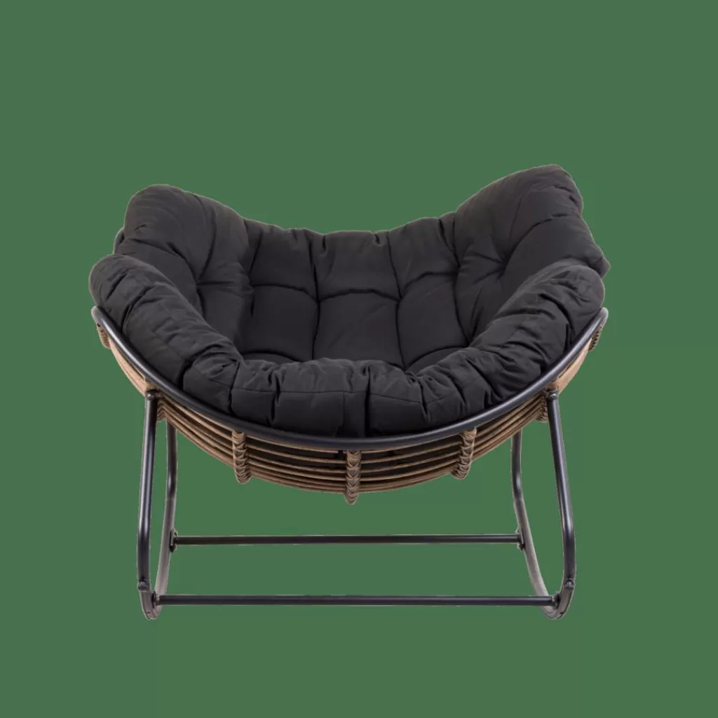 CASA ROCKO Sedia A Dondolo Nero- Sedie Lounge