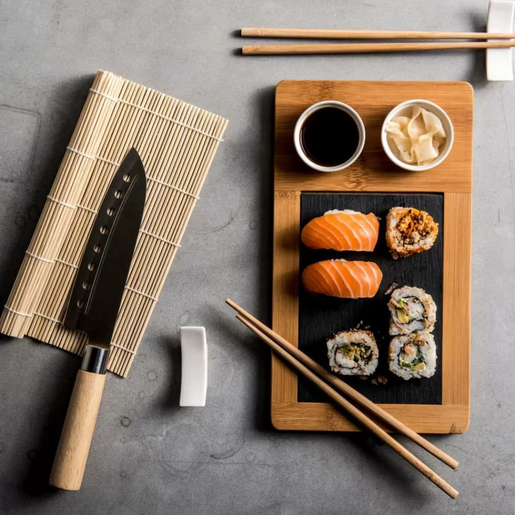 CASA SAMOURAI Set Per Sushi 10 Pezzi Naturale- Strumenti Da Cucina
