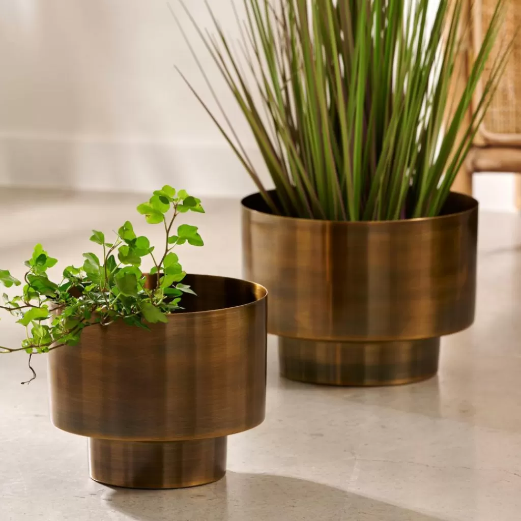 CASA SATURN Vaso Per Piante Bronzo- Vasi Di Fiori