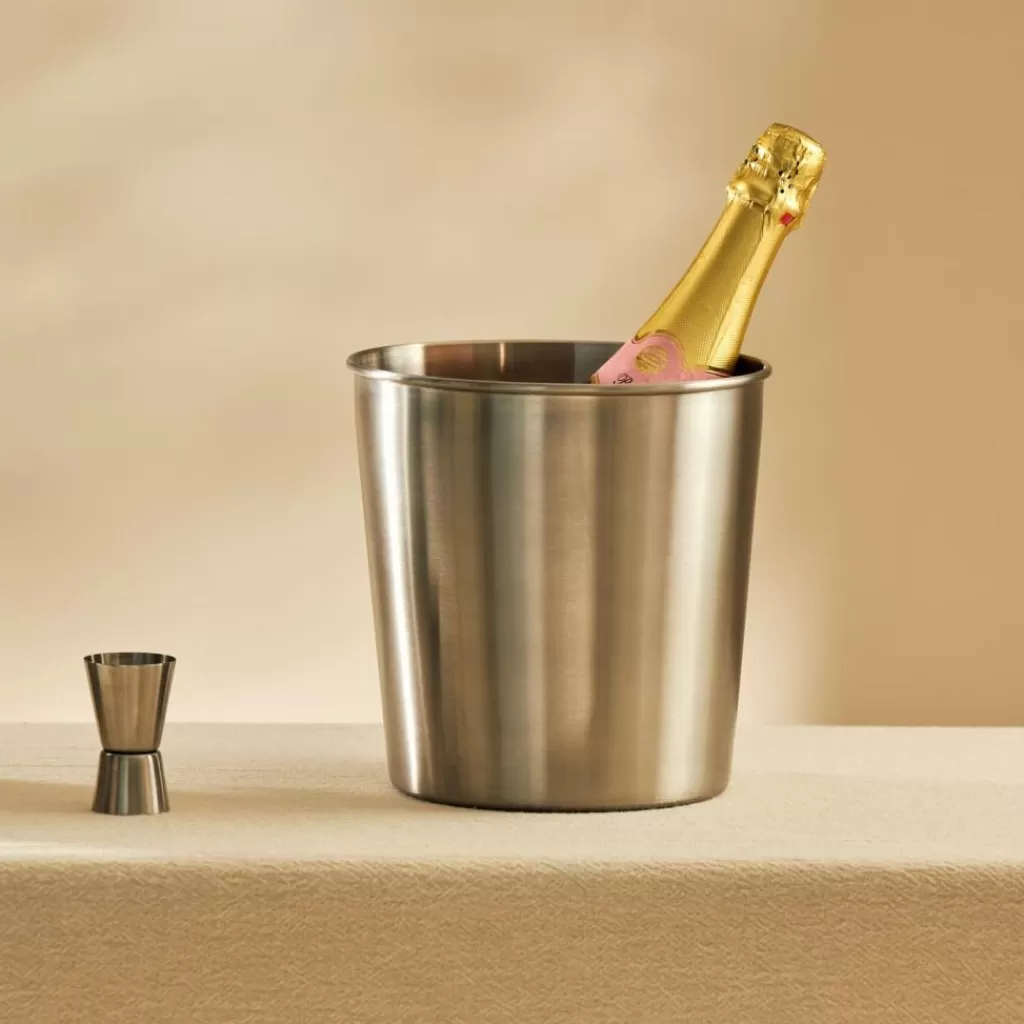 CASA SHAKE & STIR Secchiello Spumante Argentato, Acciaio Inossidabile- Secchielli Per Vino