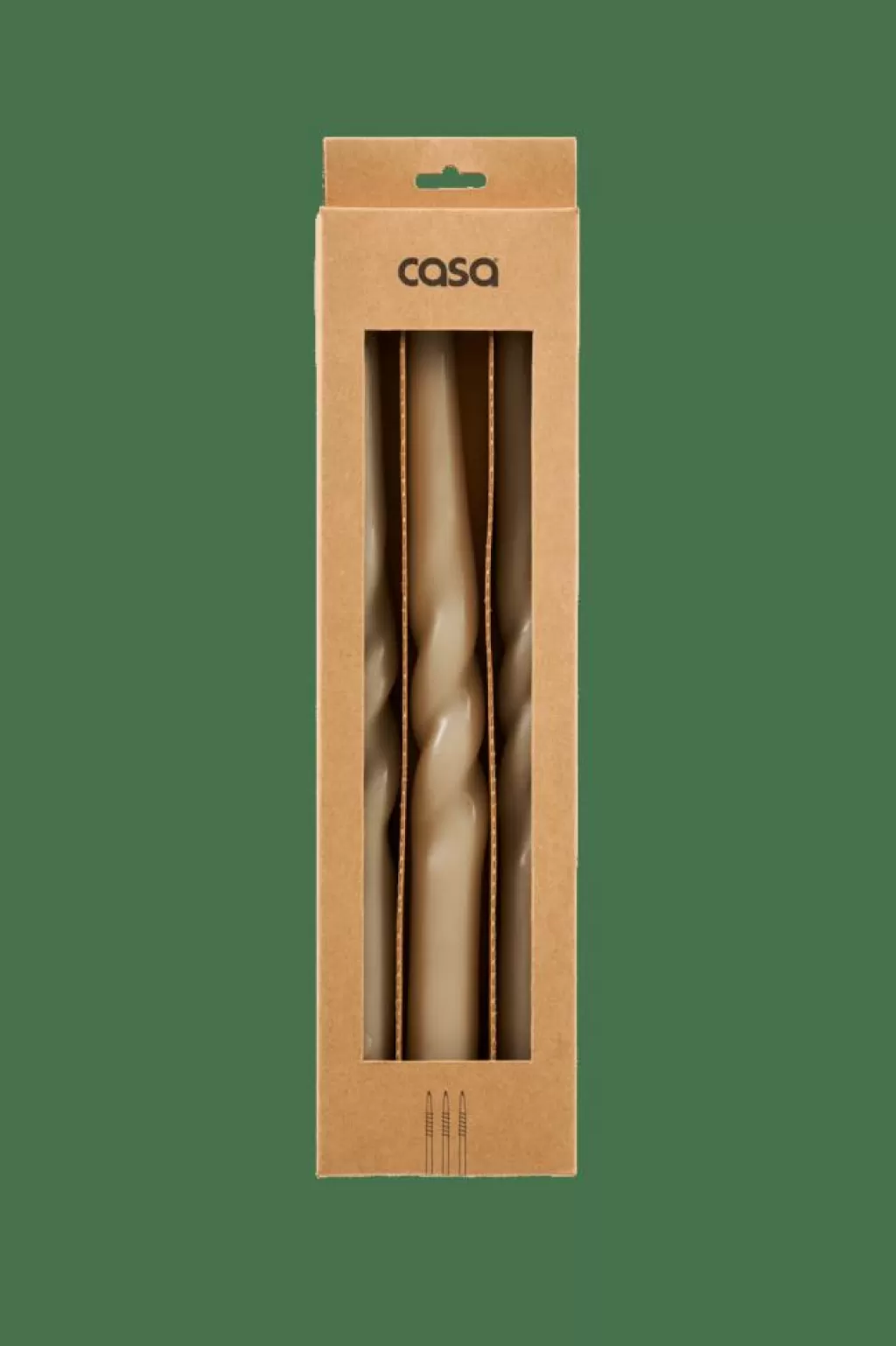 CASA SPIRAL Candela S/3 Taupe- Candele