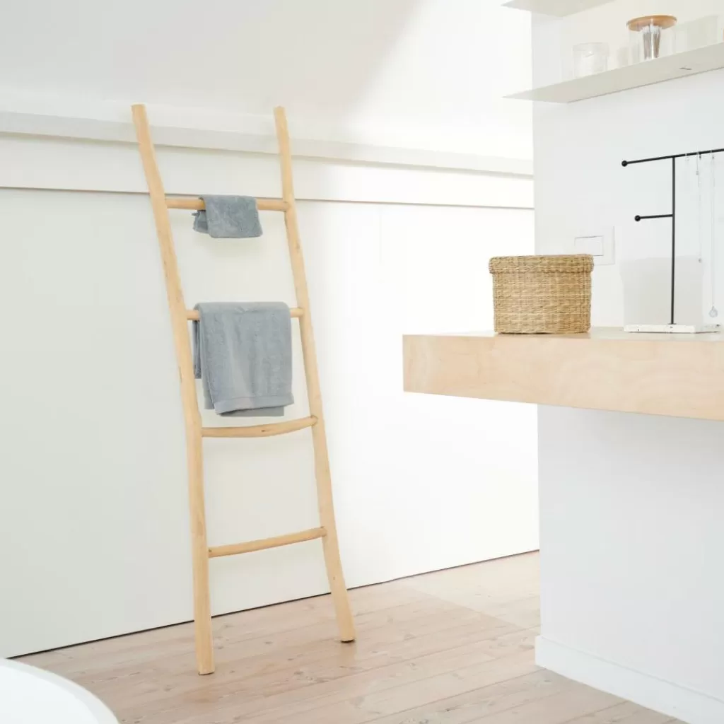 CASA TEAK Scaletta Naturale- Mobili Da Bagno
