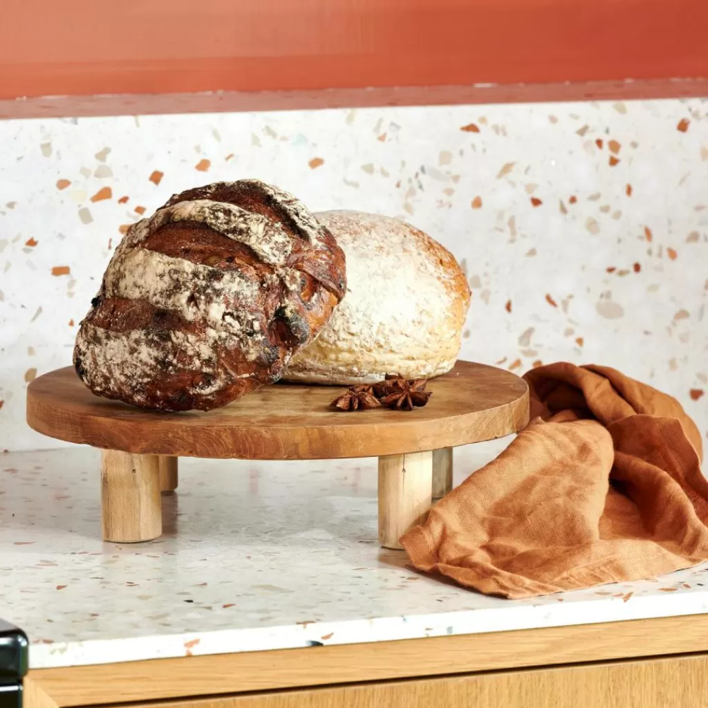 CASA TEAK Supporto Su Base Naturale- Supporti Per Piante