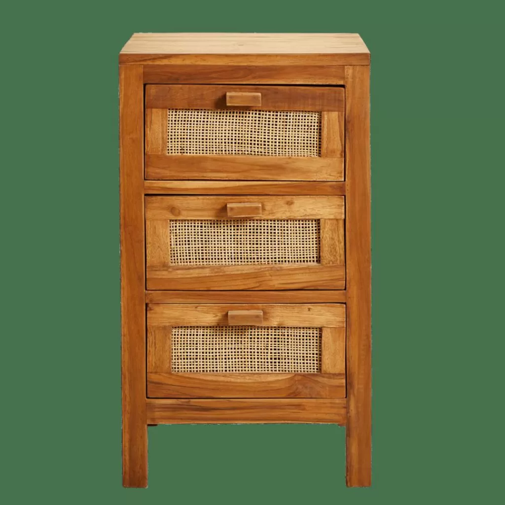 CASA TECK Armadio A 3 Cassetti Naturale- Cassettiere