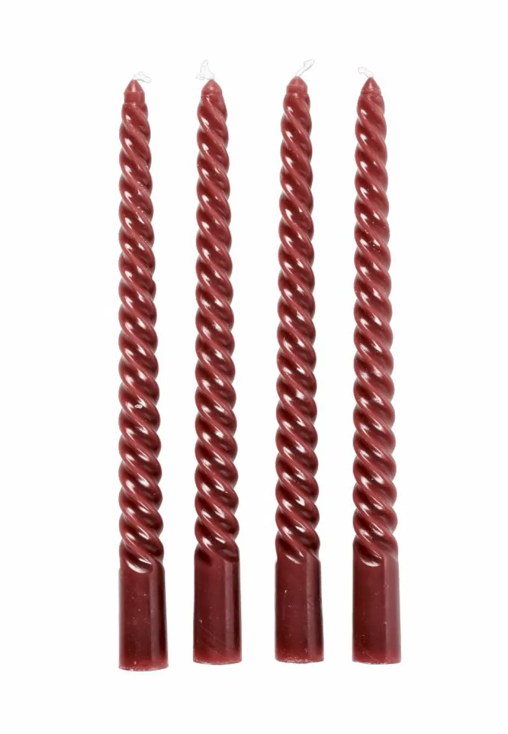 CASA TWIST Candele Intrecciate Set Di 4 Arancione- Candele