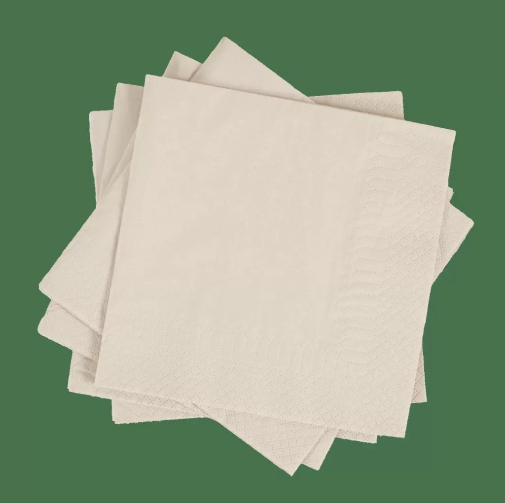 CASA UNI Set Di 20 Tovaglioli Beige- Tovaglioli